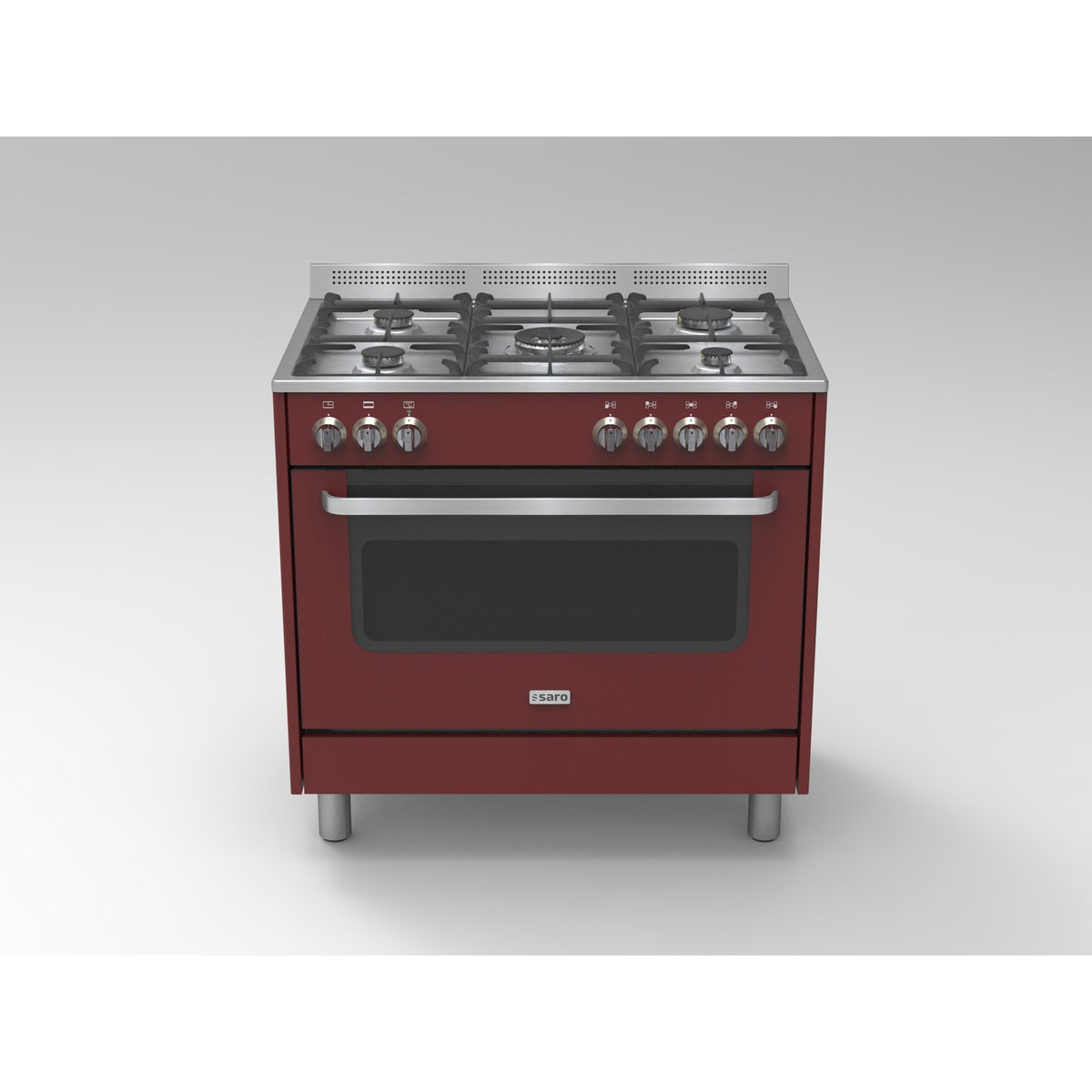 SARO Multifunctioneel gasfornuis met electrische oven TS95C61LVI bordeaux - 331-10555