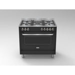 SARO Multifunctioneel gasfornuis met electrische oven TS95C61LNE zwart - 331-1155