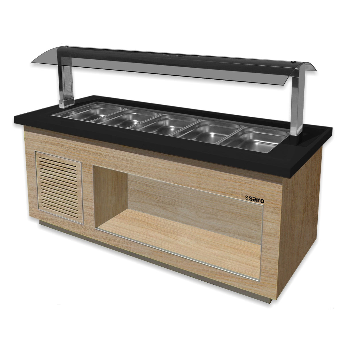 Bar à salades SARO pour 5 bacs GN 1/1, PREMIUM LINE SB-K200 OAK - 366-2710