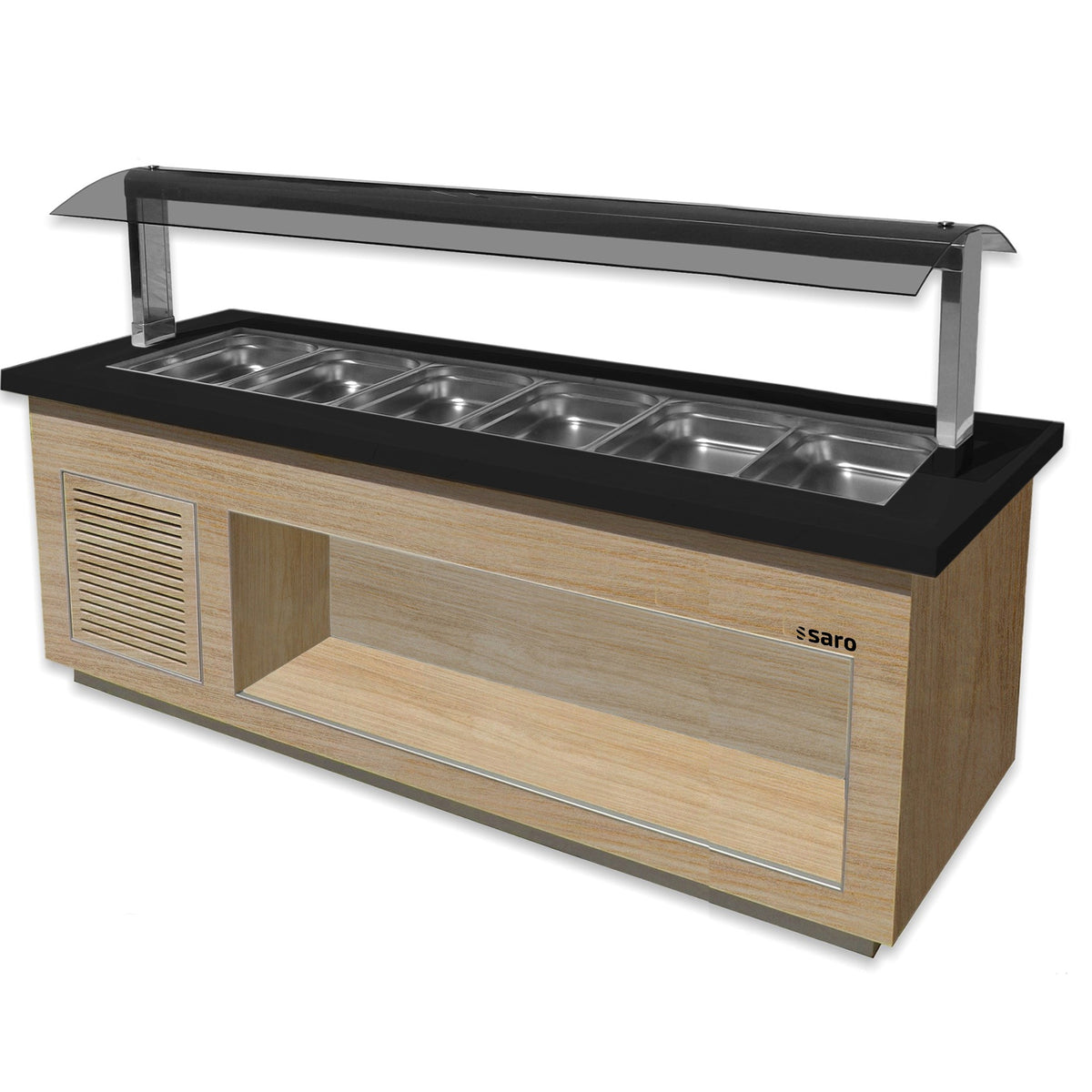 Bar à salades SARO pour 6 bacs GN 1/1, PREMIUM LINE SB-K230 OAK - 366-2715