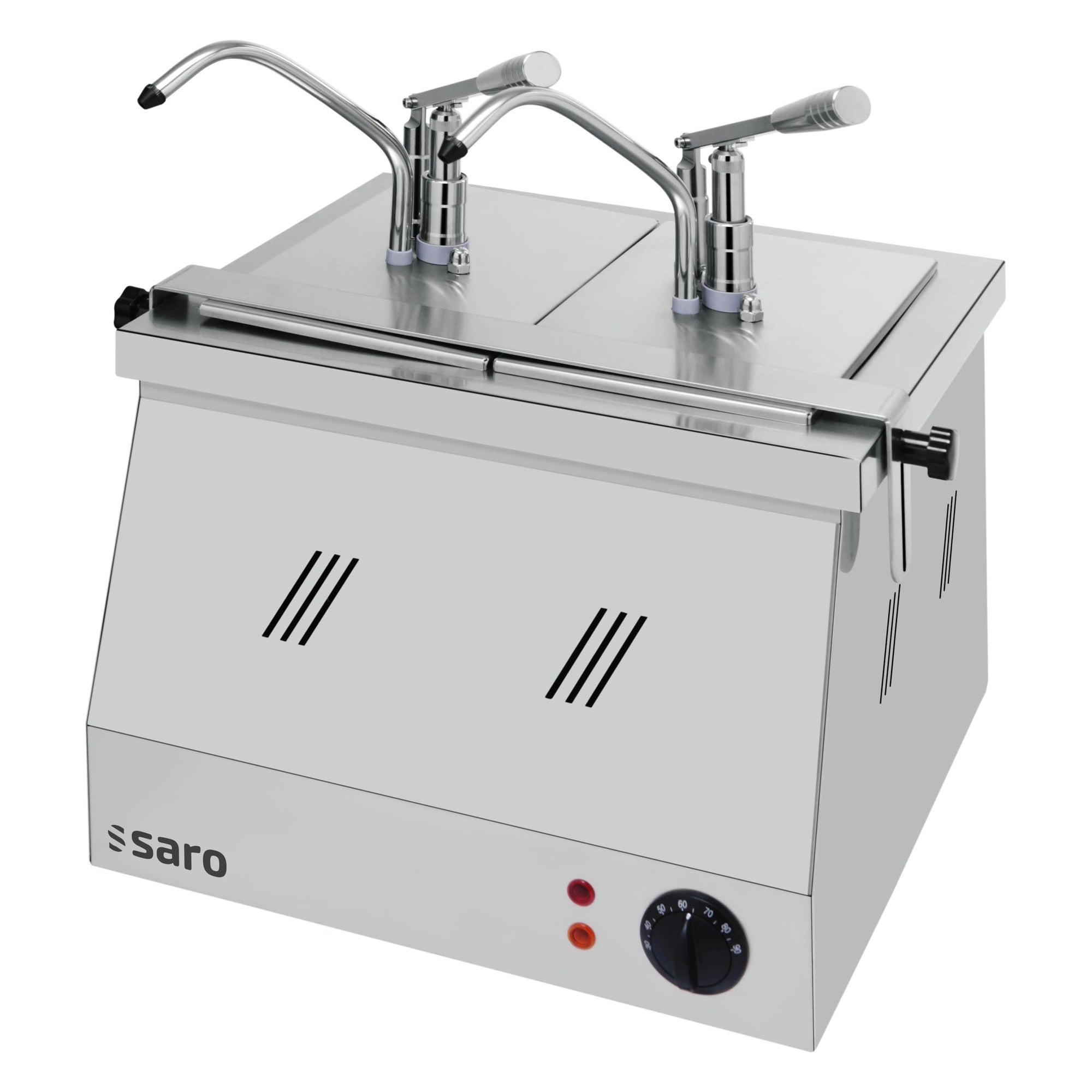 Bain-marie SARO 2X1/4 GN 200 avec distributeur BM-0214 - 421-2500