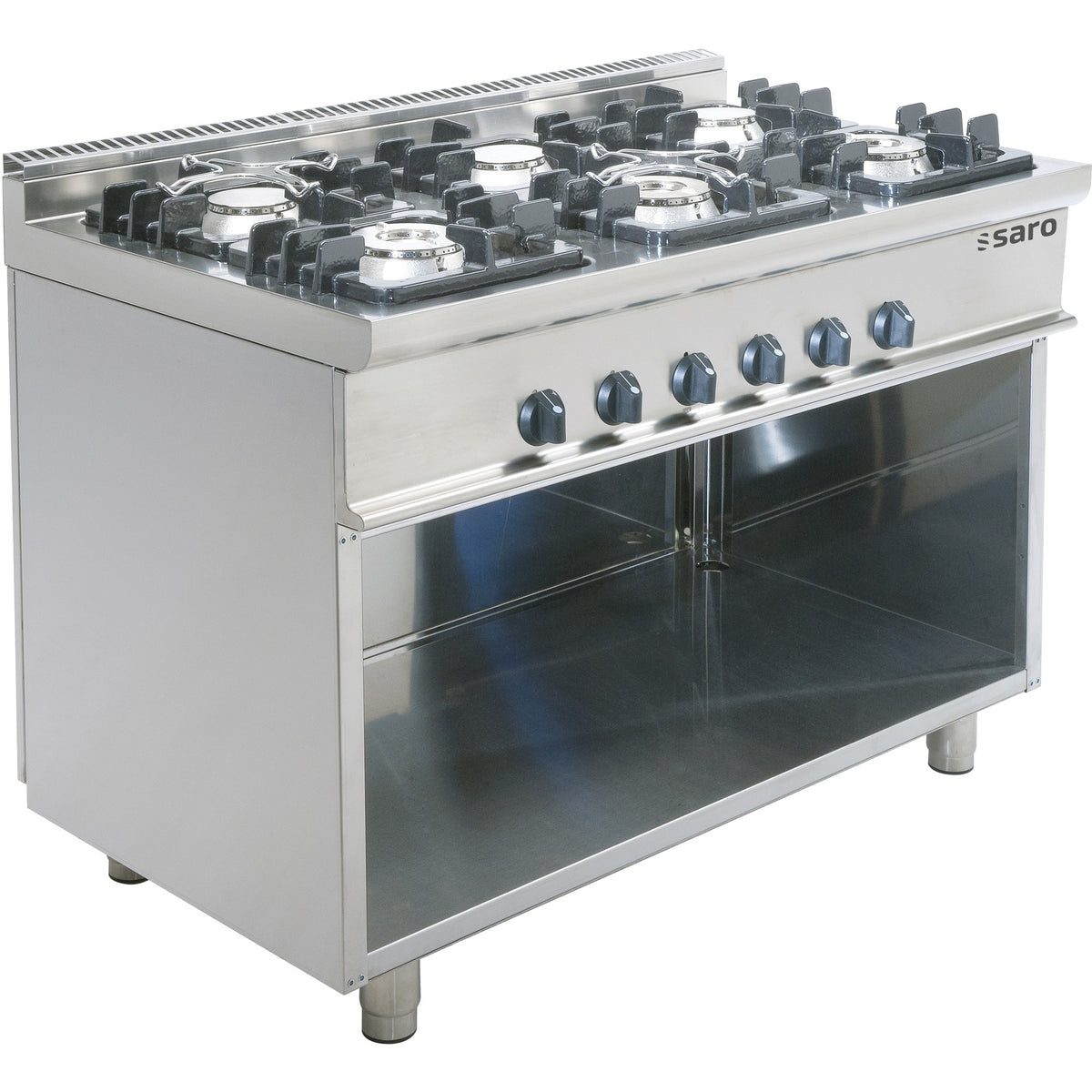 Cuisinière à gaz SARO avec soubassement ouvert E7/KUPG6BA - 423-1025
