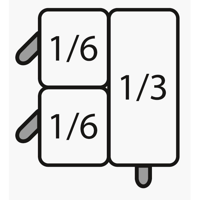 SARO E7/CPCEXB Pasta mand set: 2 x 1/6 GN + 1 x 1/3 GN - 423-4005