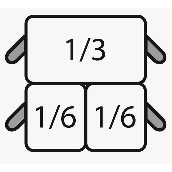 SARO E7/CPCEXF Lot de paniers à pâtes : 2 x 1/6 GN + 1 x 1/3 GN - 423-4025