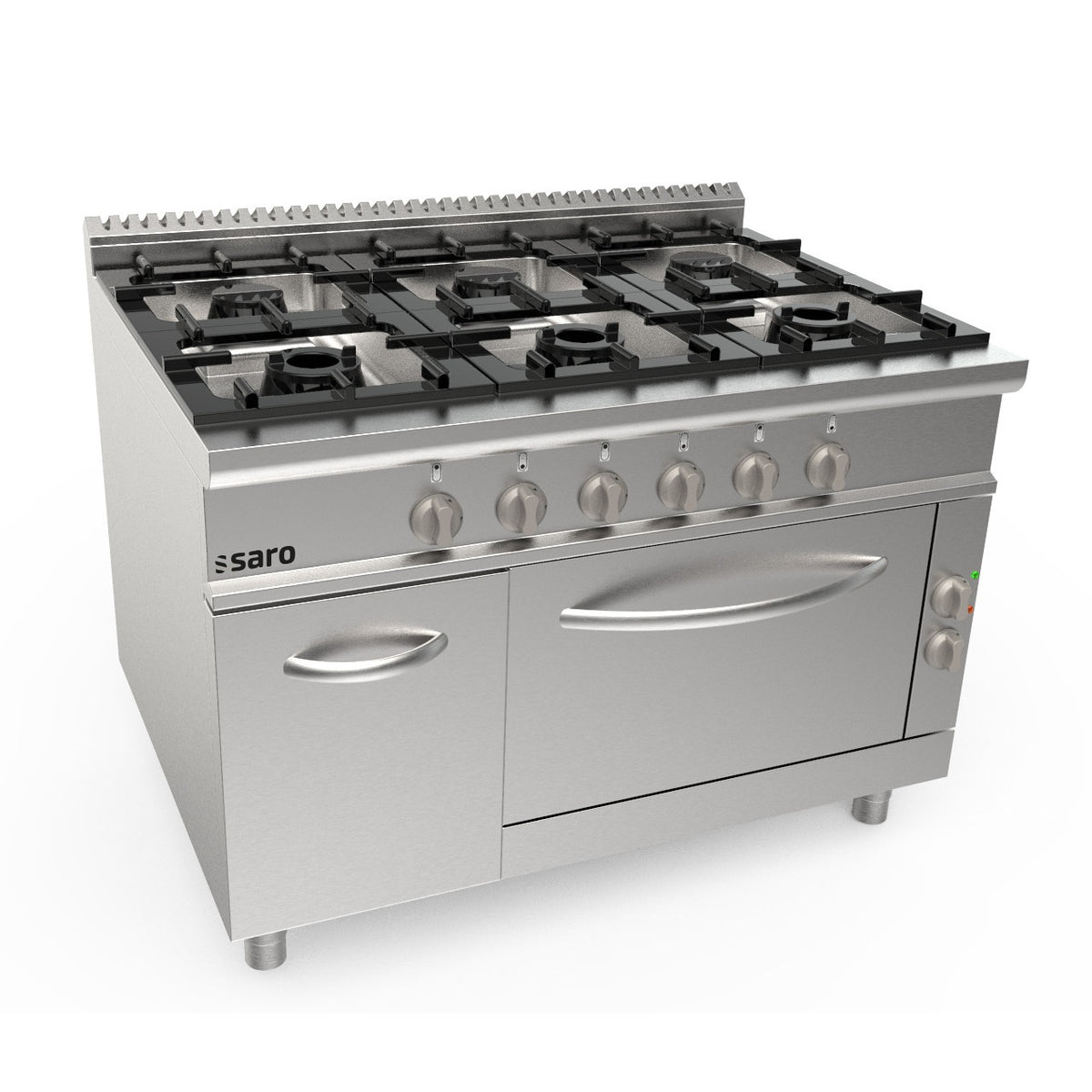 Cuisinière à gaz SARO + four électrique, 6 brûleurs LQ / CUG6NE - 423-8030