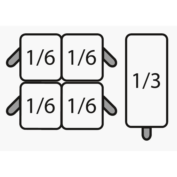Lot de paniers à pâtes SARO 4 x 1/6 + 1 x 1/3 - 423-8415