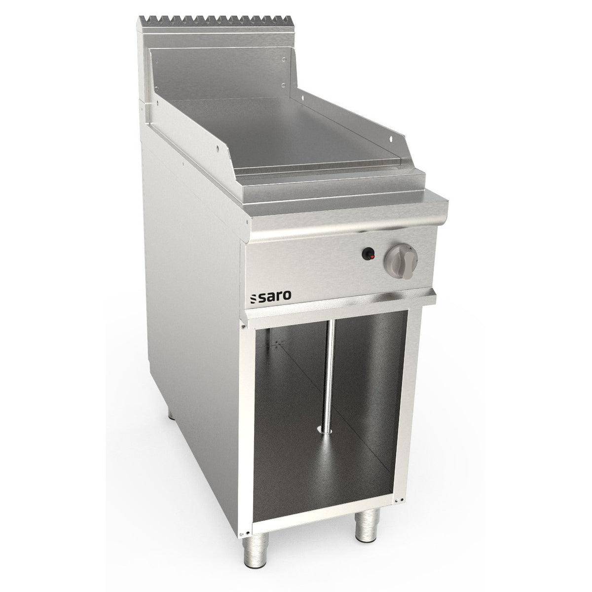 Plaque de cuisson au gaz SARO, largeur 400 mm, sur pied, surface lisse LQ / FTG2BAL - 423-8625