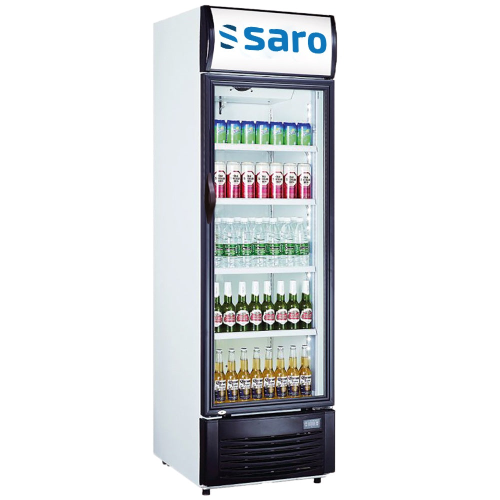 Réfrigérateur à boissons SARO avec panneau publicitaire, GTK 382 - 437-1013