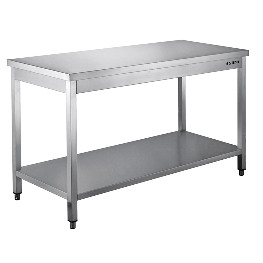 Table en acier inoxydable SARO démontable, plateau inférieur - L 2 000 x P 700 mm - 456-7030