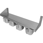 Étagère à épices SARO en acier inoxydable 4 x 1/6 GN CAMILLE - 458-1450