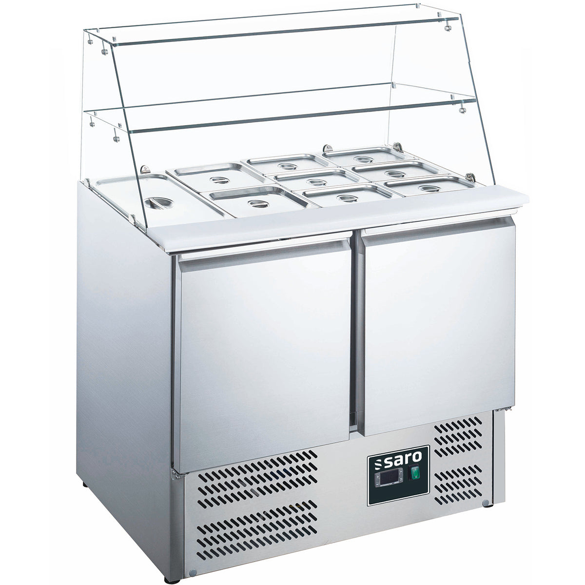 Saladette SARO, 2 portes, avec vitrine, ES 900 G - 465-1085