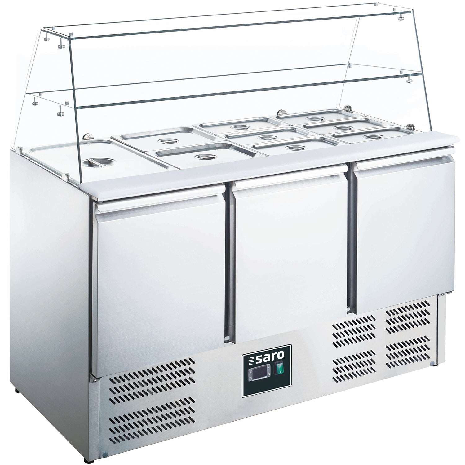 Saladette SARO, 3 portes, avec vitrine, ES 903 G - 465-1090