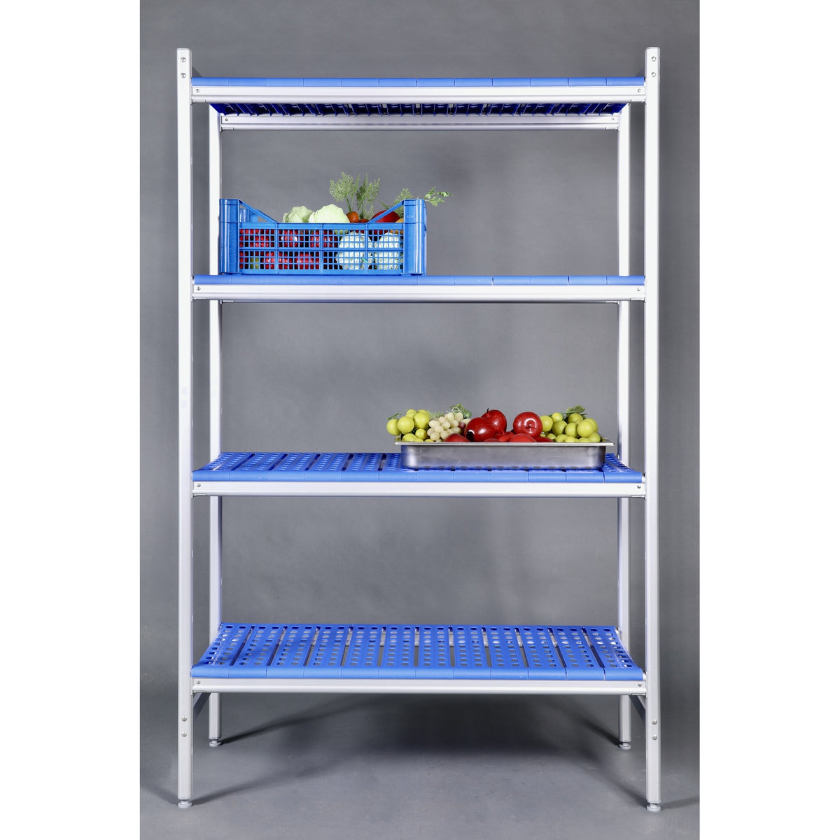 SARO aluminium rek met 4 kunststof roosters 475x798 mm - 480-1500