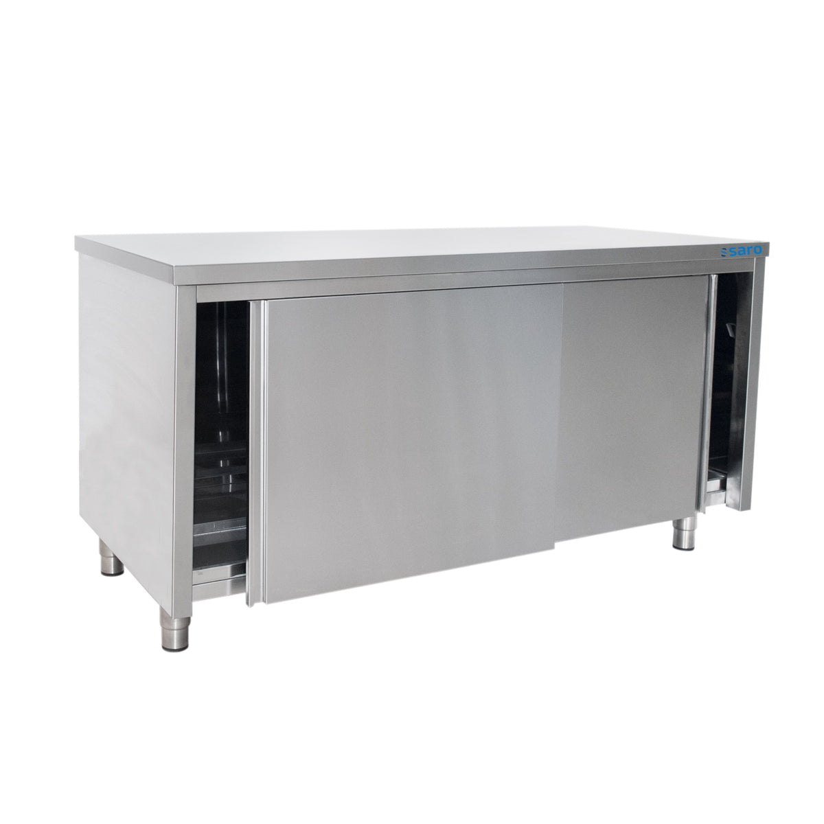 Armoire SARO en acier inoxydable à porte coulissante - profondeur 600 mm, largeur 2 000 mm - 600-2025