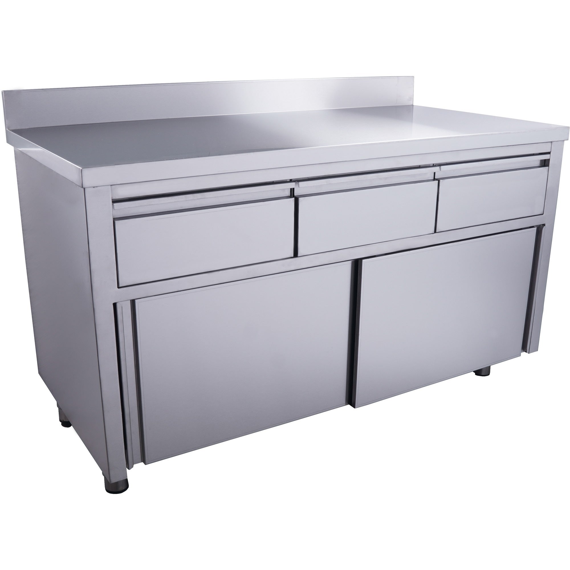 SARO Schuifdeurkast - 3 lades.1400X700mm met Opstaande rand - 700-2310