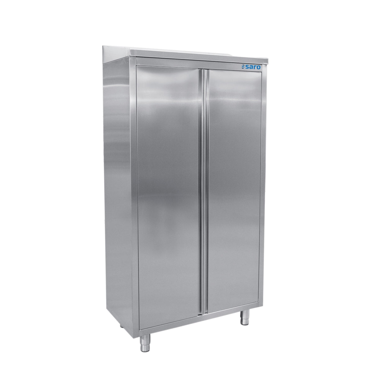 Armoire haute SARO en acier inoxydable, 2 portes battantes, largeur 1 000 mm - 700-4005