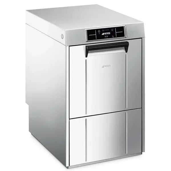Lave-verres professionnel Smeg SPG425H| PURA Panier 400 × 400 mm – Pompe de vidange – Adoucisseur intégré – Wi-Fi