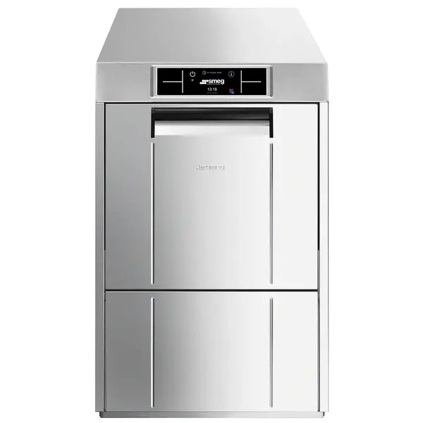 Lave-verres professionnel Smeg SPG425H| PURA Panier 400 × 400 mm – Pompe de vidange – Adoucisseur intégré – Wi-Fi