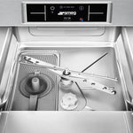 Lave-verres professionnel Smeg SPG425H| PURA Panier 400 × 400 mm – Pompe de vidange – Adoucisseur intégré – Wi-Fi