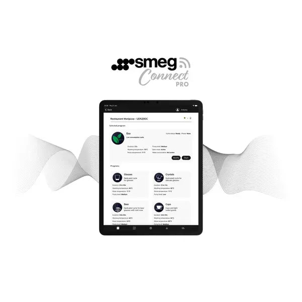 Lave-verres professionnel Smeg SPG425O avec osmose intégrée