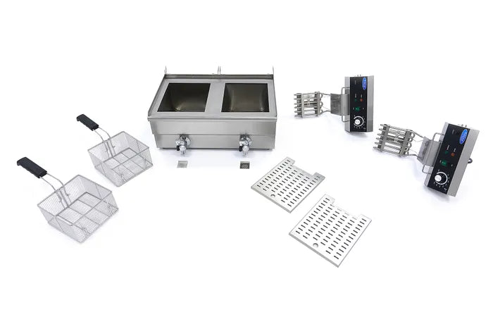 Friteuse électrique professionnelle Maxima – 2 x 13 L avec robinets de vidange