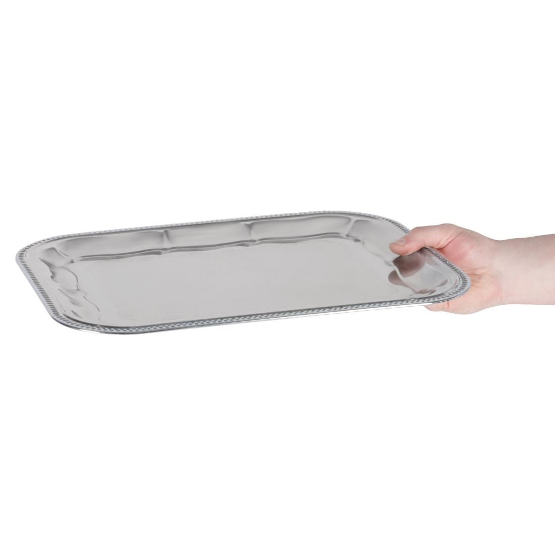 Plateau traiteur semi-jetable chromé APS 410 x 310mm — T751