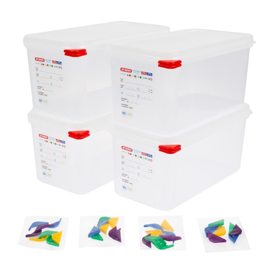 Boîte alimentaire GN 1/3 Araven 6L (lot de 4) — T987