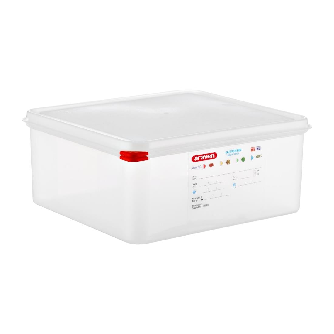 Boîtes alimentaires en polypropylène GN 2/3 Araven 13,5L (lot de 4) — T990