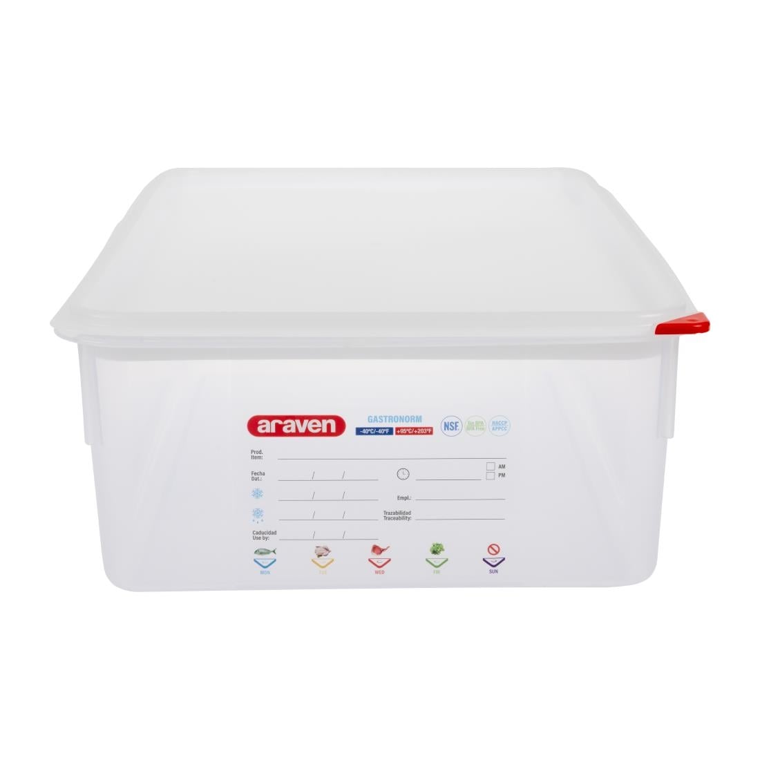 Boîtes alimentaires GN 1/1 Araven 21L (lot de 4) — T991