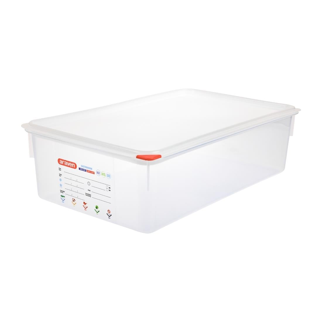 Boîtes alimentaires GN 1/1 Araven 21L (lot de 4) — T991