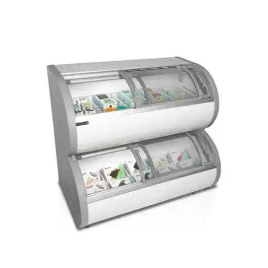 TD500 Vitrine crème glace 2 niveaux self service - Matériel