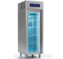 réfrigérateur 700 litres en inox avec porte en verre, GN 2/1, -2°/-8°C, 85 mm isolation BMA0200G