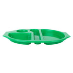 Grands plateaux repas à compartiments en polypropylène Olympia Kristallon verts 375mm (lot de 10) — U040