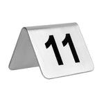 Lot de numéros de table en acier inoxydable Olympia 11-20 (lot de 10) — U047