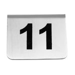 Lot de numéros de table en acier inoxydable Olympia 11-20 (lot de 10) — U047