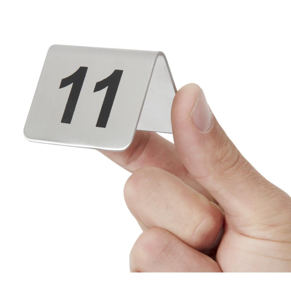 Lot de numéros de table en acier inoxydable Olympia 11-20 (lot de 10) — U047