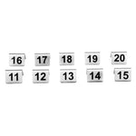 Lot de numéros de table en acier inoxydable Olympia 11-20 (lot de 10) — U047