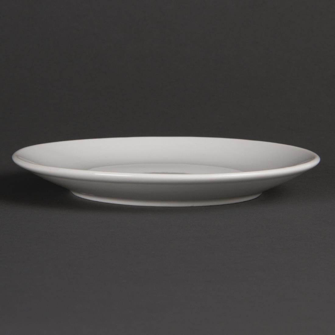Assiettes plates rondes Olympia Whiteware 150mm (lot de 12) — U075