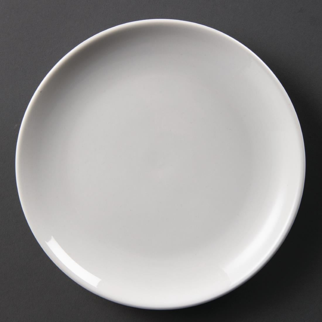 Assiettes plates rondes Olympia Whiteware 200mm (lot de 12) — U077