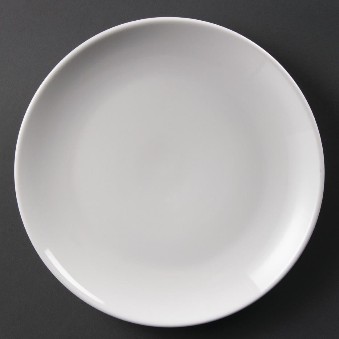 Assiettes plates rondes Olympia Whiteware 250mm (lot de 12) — U079