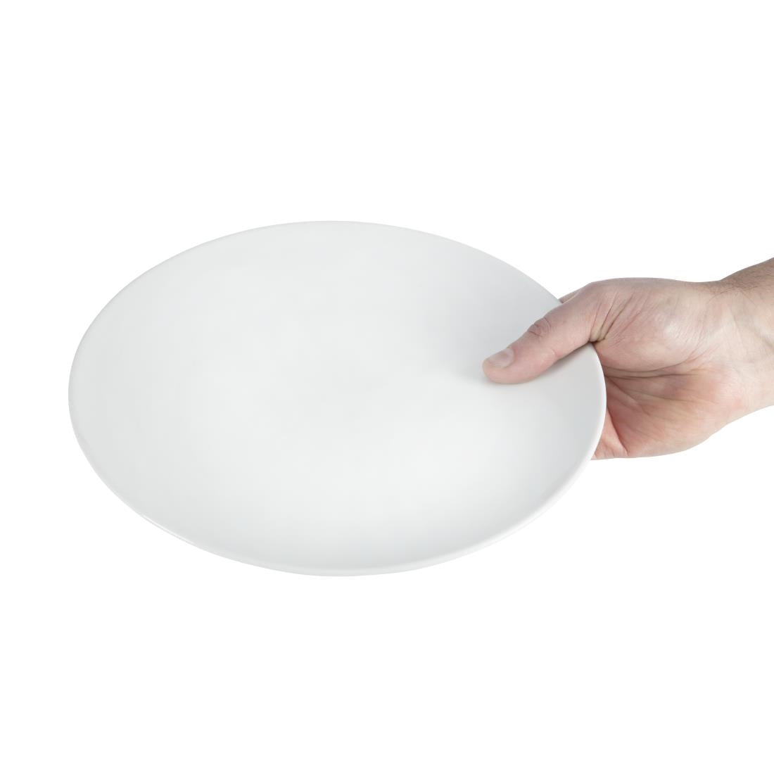 Assiettes plates rondes Olympia Whiteware 250mm (lot de 12) — U079