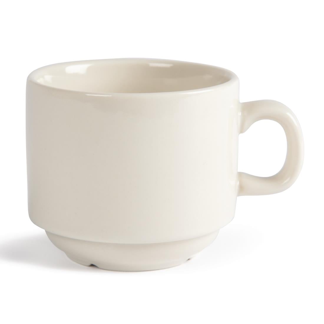 Tasses à thé empilables Olympia Ivory 206ml (lot de 12) — U106