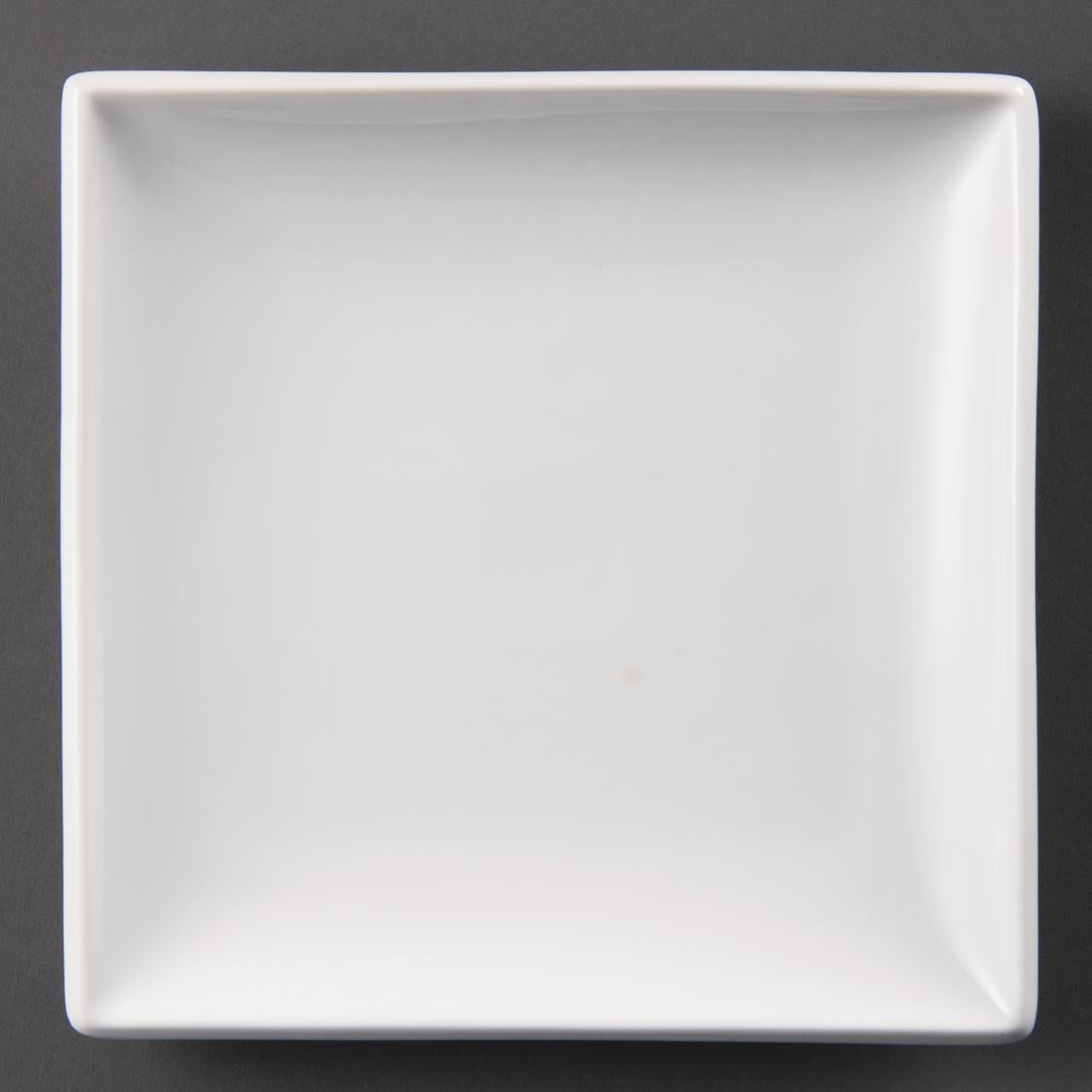 Assiettes Carrées Blanches Olympia Whiteware 180mm (lot de 12) — U154
