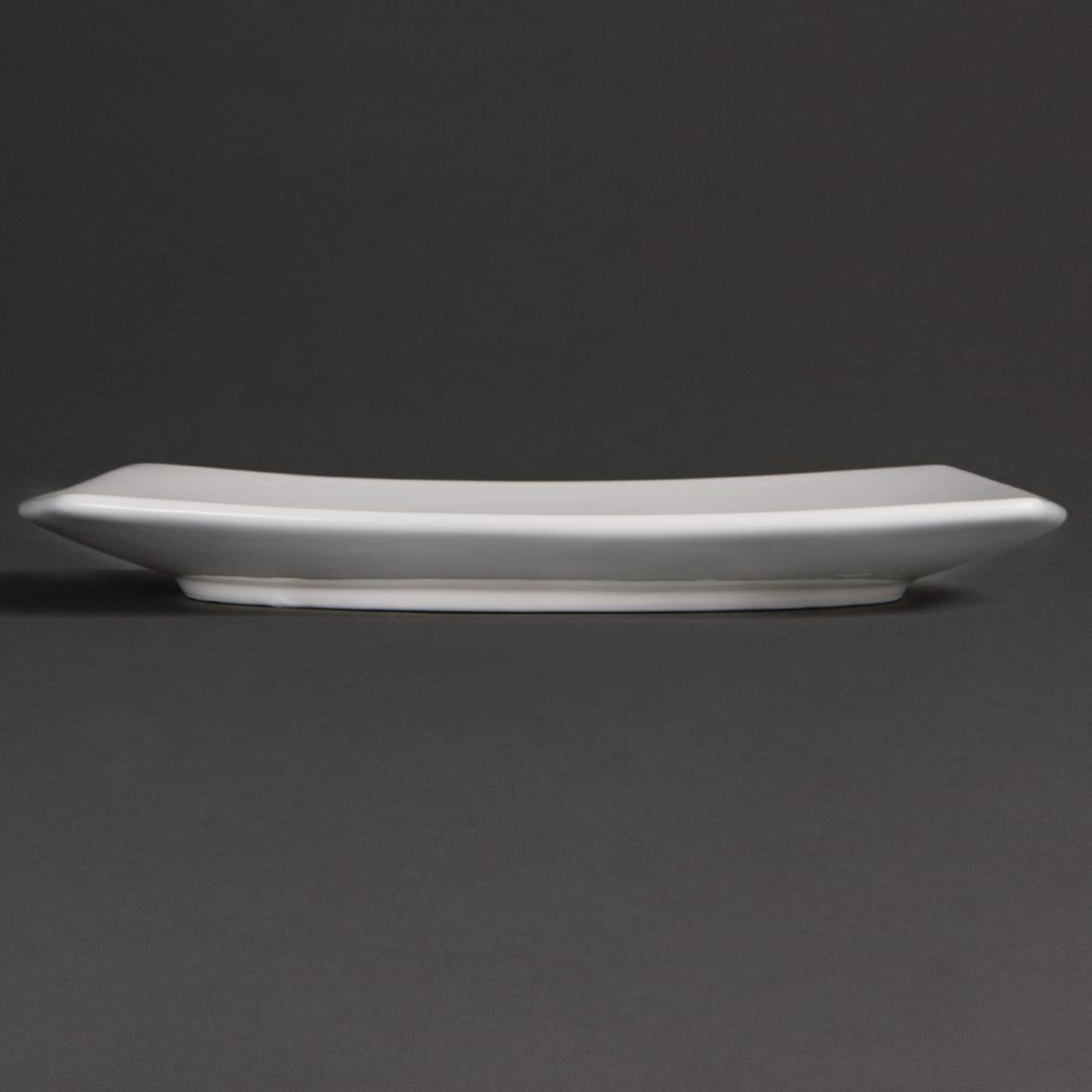 Assiettes carrées arrondies Olympia Whiteware 240mm (lot de 12) — U170