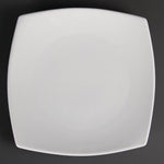 Assiettes carrées arrondies Olympia Whiteware 240mm (lot de 12) — U170