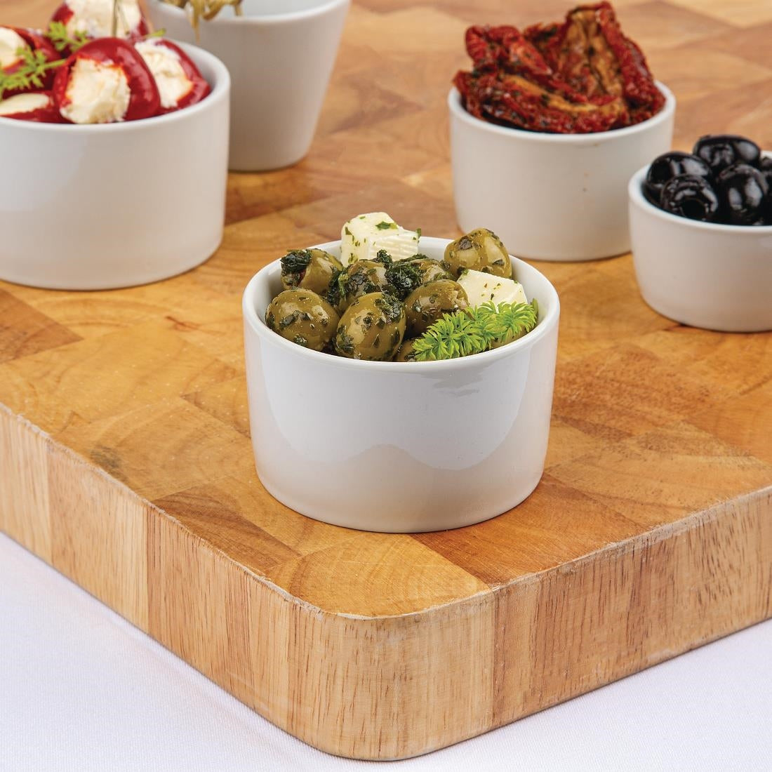 Ramequins contemporains Olympia Whiteware 80mm (lot de 12) — U177