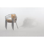 Fauteuils en frêne et aluminium Bolero 730mm (lot de 4) — U421