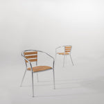Fauteuils en frêne et aluminium Bolero 730mm (lot de 4) — U421