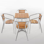 Fauteuils en frêne et aluminium Bolero 730mm (lot de 4) — U421