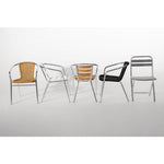 Fauteuils en frêne et aluminium Bolero 730mm (lot de 4) — U421